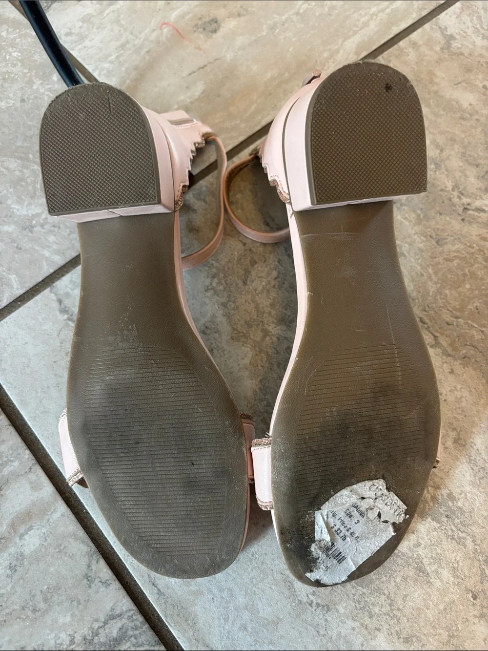 DV by Dolce Vita Blush Pink Scalloped Ankle-Strap Sandals